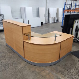 Curved Reception Counter 2400mm wide - 1 available