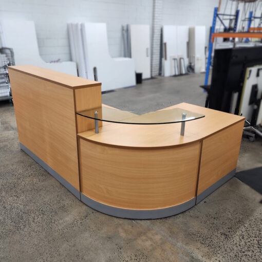 Curved Reception Counter 2400mm wide - 1 available