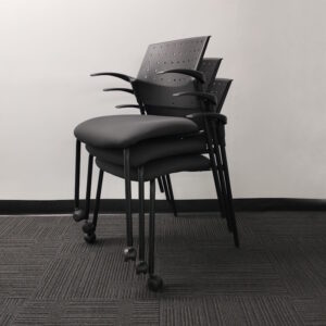 Meeting Training Chair with Armrests & Castors Stackable - 13 available
