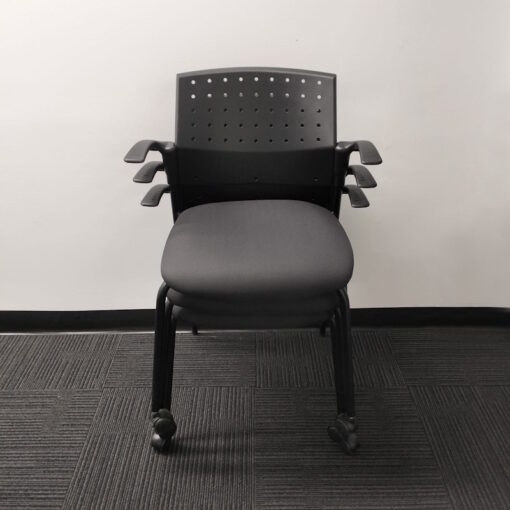 Meeting Training Chair with Armrests & Castors Stackable - 13 available - Image 4