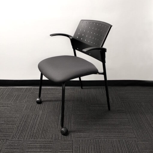 Meeting Training Chair with Armrests & Castors Stackable - 13 available - Image 3