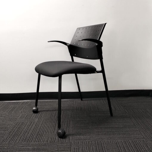Meeting Training Chair with Armrests & Castors Stackable - 13 available - Image 4