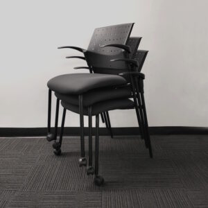 Meeting Training Chair with Armrests & Castors Stackable - 13 available