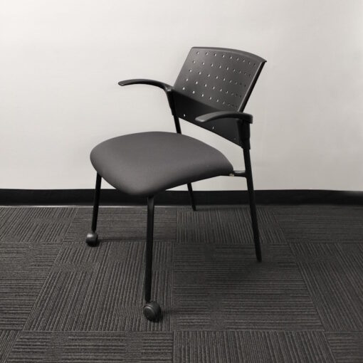 Meeting Training Chair with Armrests & Castors Stackable - 13 available - Image 3