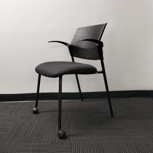 Meeting Training Chair with Armrests & Castors Stackable - 13 available - Image 2