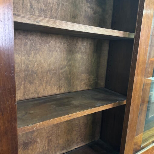 Large Antique Solid Wood Bookcase with Glass Doors - 1 available - Image 12