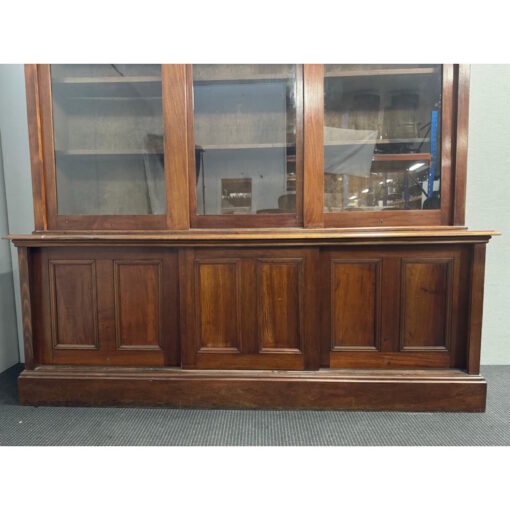 Large Antique Solid Wood Bookcase with Glass Doors - 1 available - Image 5