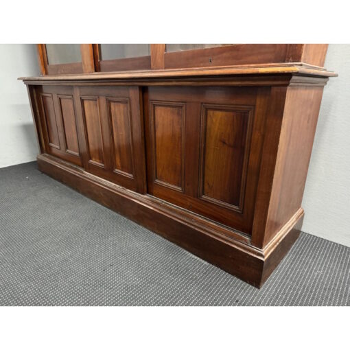 Large Antique Solid Wood Bookcase with Glass Doors - 1 available - Image 6