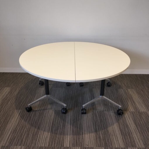 Semi Circle Flip Top Meeting Table - 1500 x 750 - 16 available - Image 4
