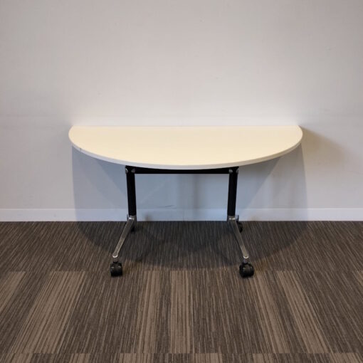 Semi Circle Flip Top Meeting Table - 1500 x 750 - 16 available - Image 3