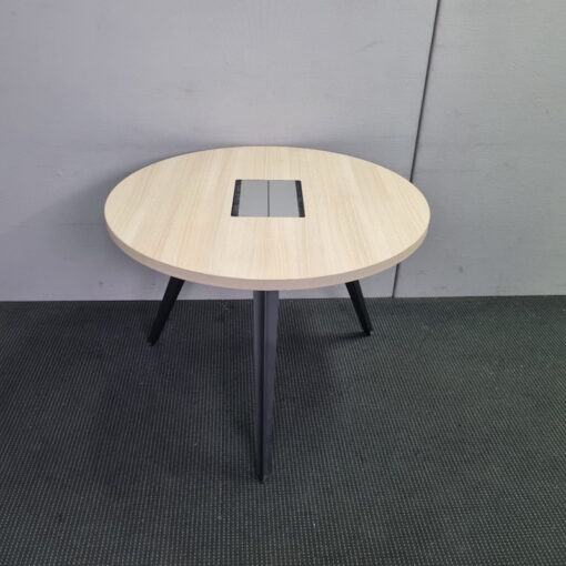 Round Meeting Table with Power Outlet - 1000mm in Diameter - 1 available - Image 2