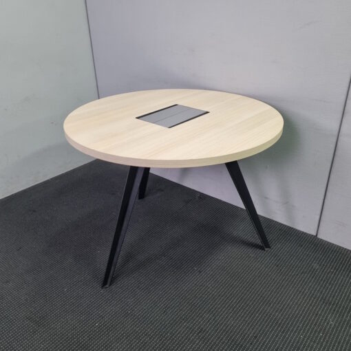 Round Meeting Table with Power Outlet - 1000mm in Diameter - 1 available - Image 3
