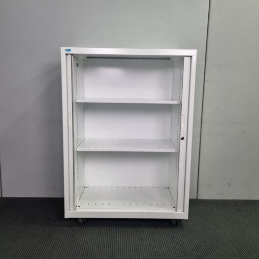 Tambour Door Cabinet Bosco with Castors - 900W x 1275H x 500D - 1 available - Image 3