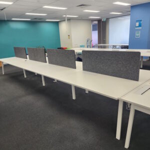 8 Person Desk with Partitions - 6000 x 1550 - 1 available
