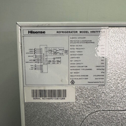 Hisense 526L Top Mount Fridge HR6TFF526 - 1 available - Image 4