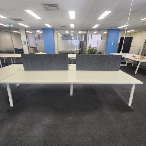 4 Person Desk with Partitions - 3000 x 1550 - 1 available - Image 2