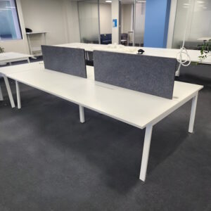 4 Person Desk with Partitions - 3000 x 1550 - 1 available