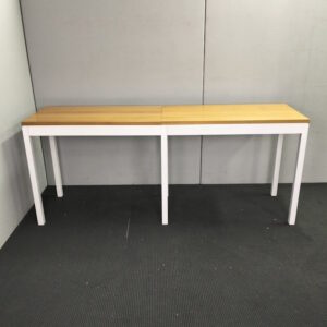Tall Wooden Table / Bench - 2400 x 650 x 1010H - 2 available