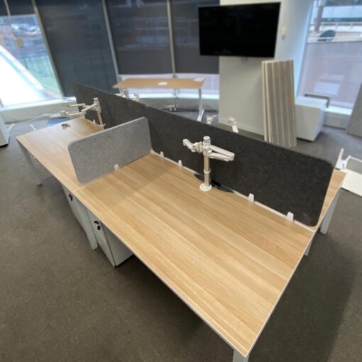 4 Person Desk with Partitions - 3200 x 1600 - 1 available - Image 3