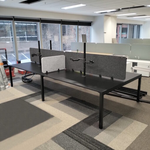 4 Person Desk with Partitions - 3600 x 1600 - 1 available