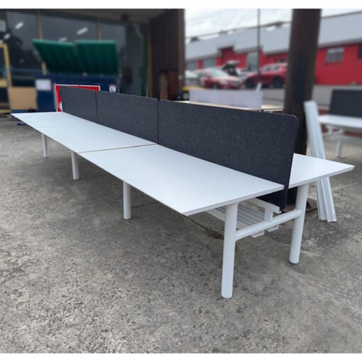 6 Person Desk with Partitions - 4500 x 1620 - 1 available - Image 2