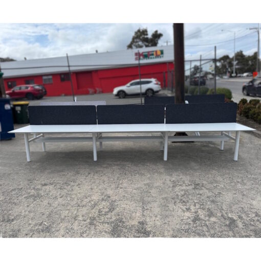 6 Person Desk with Partitions - 4500 x 1620 - 1 available - Image 3