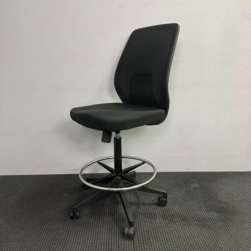 Ergonomic Drafting Sit Stand Chair Black - 58 available - Image 2