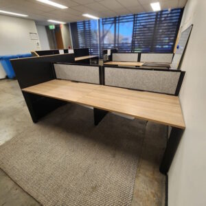 4 Person Desk with Partitions - 2400 x 1500 - 2 available