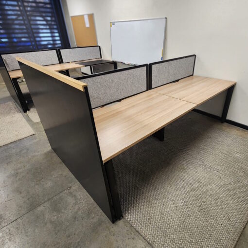4 Person Desk with Partitions - 2400 x 1500 - 2 available - Image 2