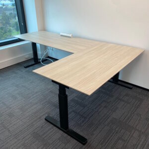 Electric Height Adjustable Desk & Return 2500 x 1600 - 2 available