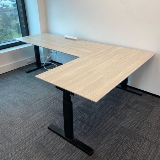 Electric Height Adjustable Desk & Return 2500 x 1600 - 2 available
