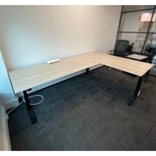 Electric Height Adjustable Desk & Return 2500 x 1600 - 2 available - Image 3