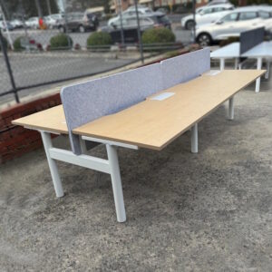 4 Person Desk with Partitions - 2800 x 1630 - 1 available