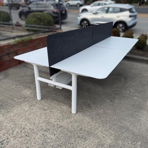 4 Person Desk with Partitions - 3000 x 1620 - 1 available - Image 3