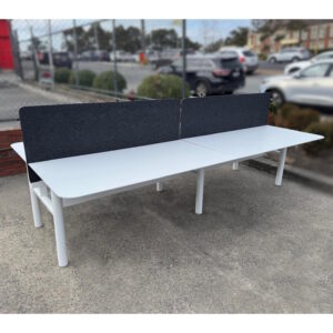4 Person Desk with Partitions - 3000 x 1620 - 1 available
