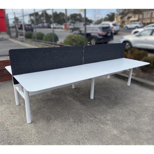 4 Person Desk with Partitions - 3000 x 1620 - 1 available