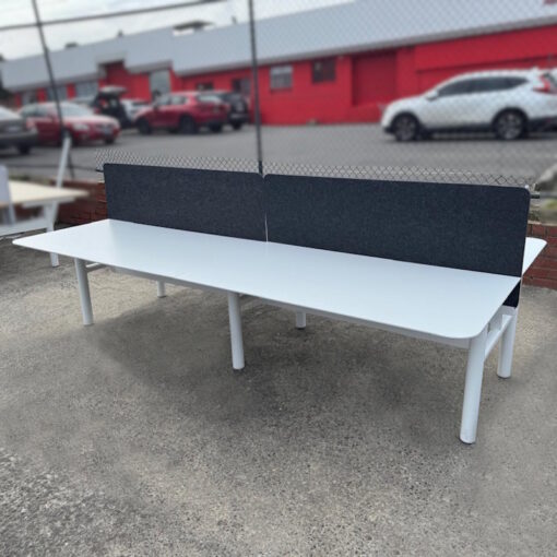 4 Person Desk with Partitions - 3000 x 1620 - 1 available - Image 2