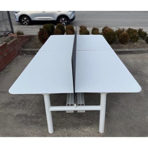 4 Person Desk with Partitions - 3000 x 1620 - 1 available - Image 4