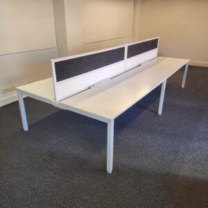 4 Person Desk with Partitions - 3600 x 1700 - 1 available