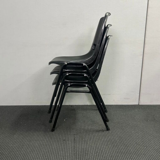 Stackable Black Polypropylene Chair - 4 available - Image 3