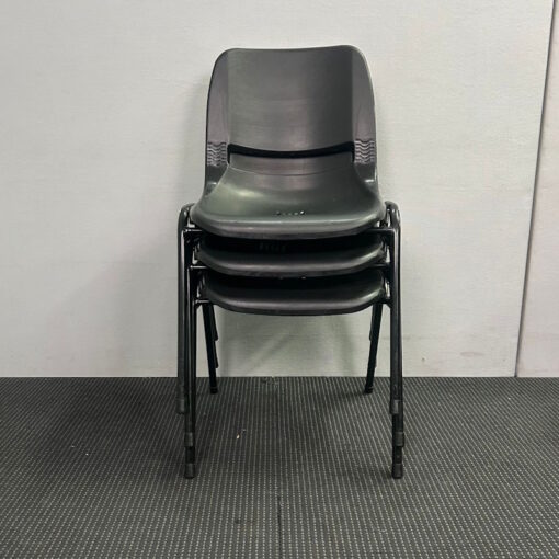 Stackable Black Polypropylene Chair - 4 available - Image 2