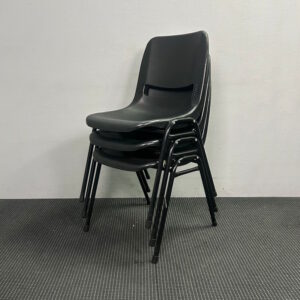 Stackable Black Polypropylene Chair - 4 available