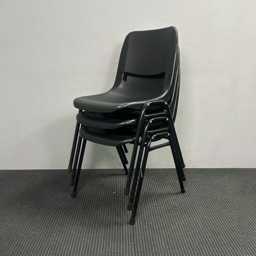 Stackable Black Polypropylene Chair - 4 available