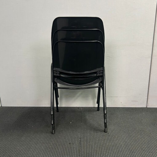 Stackable Black Polypropylene Chair - 4 available - Image 4