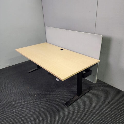 Electric Height Adjustable Desk with Partition 1600 x 800 - 2 available - Image 3