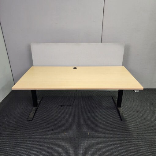 Electric Height Adjustable Desk with Partition 1600 x 800 - 2 available - Image 4