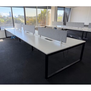 6 Person Desks with Partitions - 5400 x 1625 - 3 available