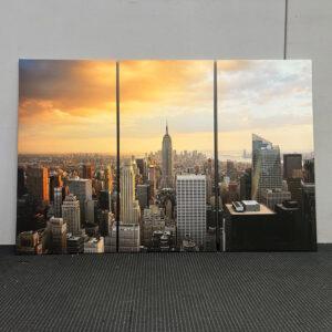 Large 3 Piece New York City Canvas Wall 1000H x 1500W - 1 available