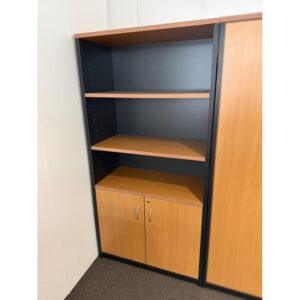 Bookcase with Cupboard - 900W x 450D x 1800H - 1 available
