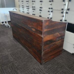 Solid Wood Reception Desk 2100 x 750 x 1100H - 1 available